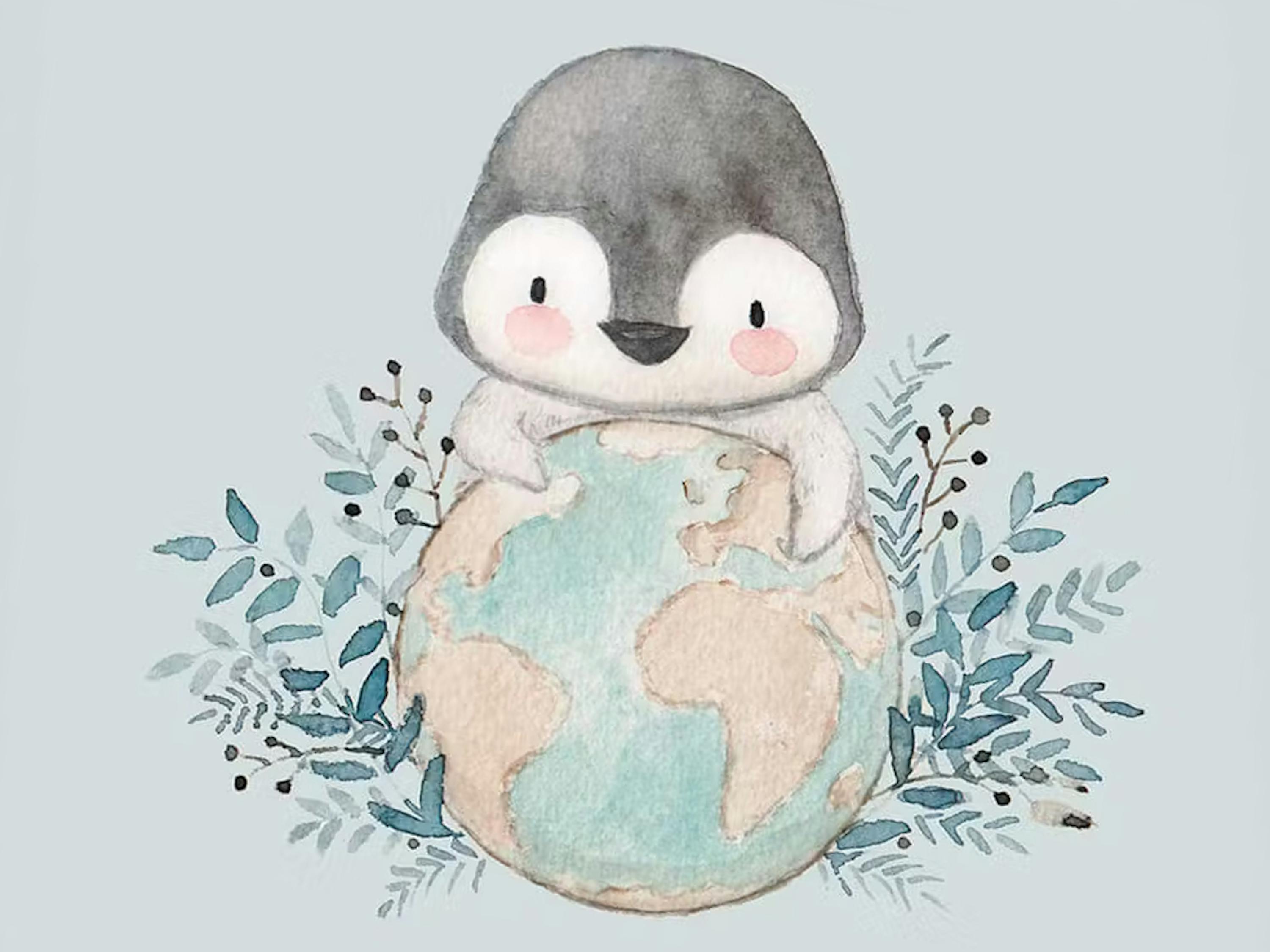 Baby-Bettwäsche Pinguin