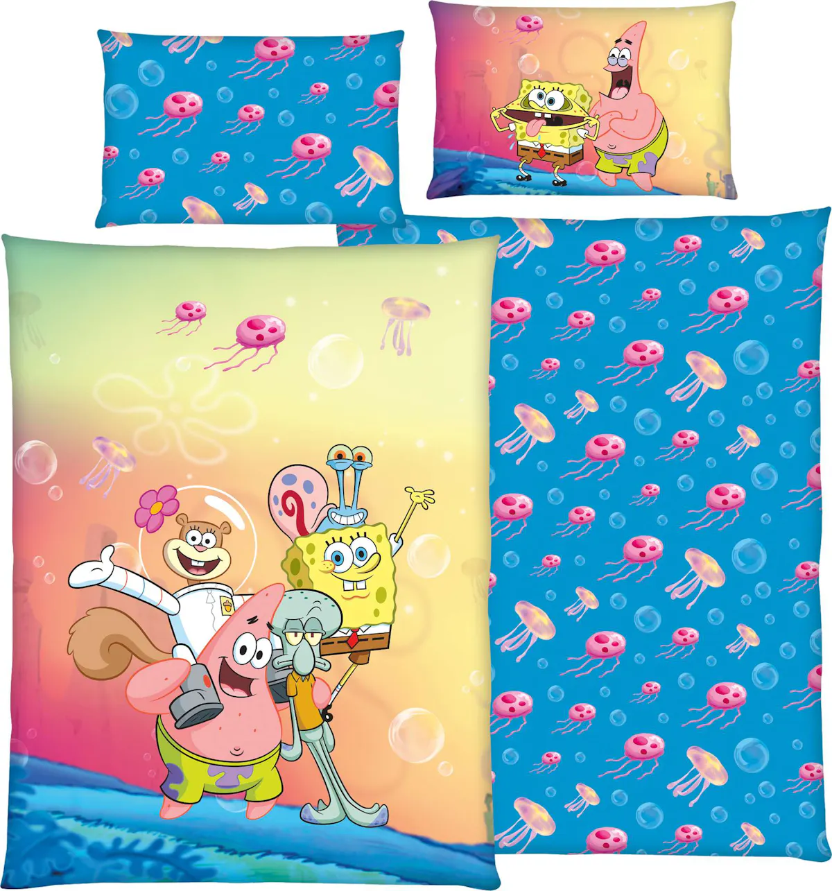 Bettwäsche SpongeBob: Fröhlicher Schlaf mit Freunden!