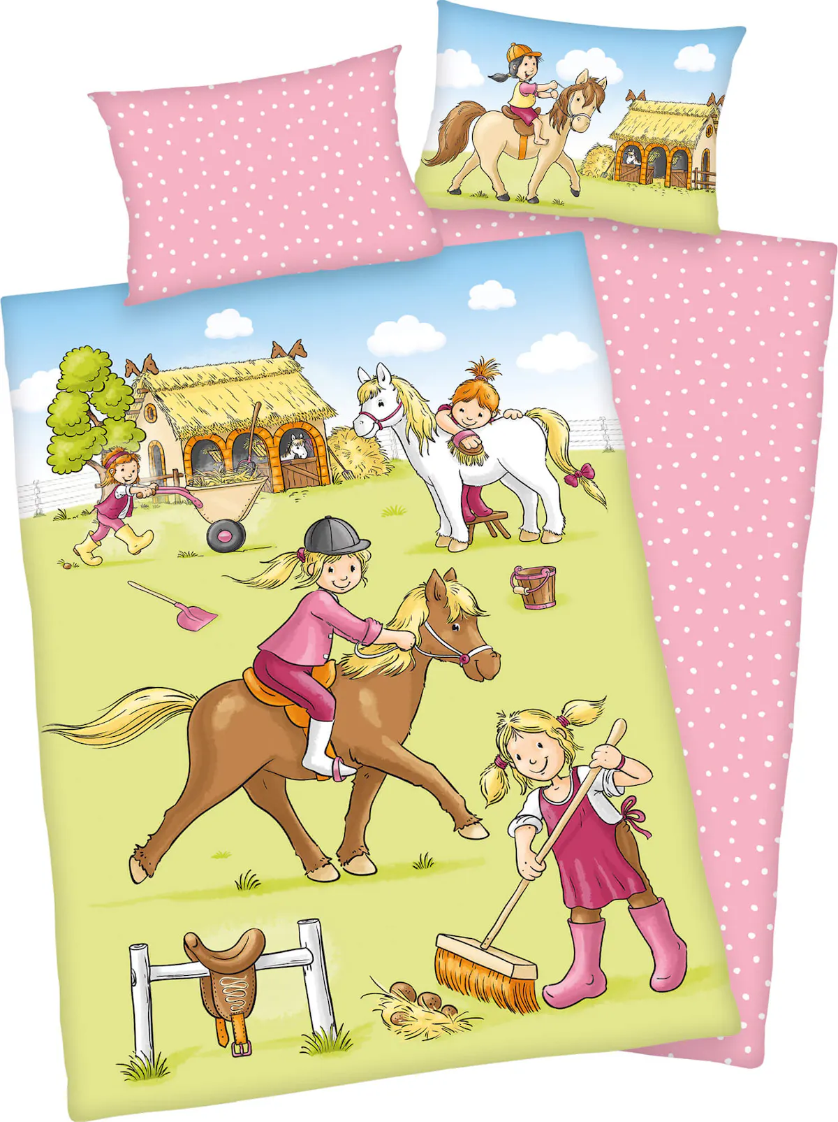 Erlebe süsse Träume mit der Baby-Bettwäsche Ponyhof!