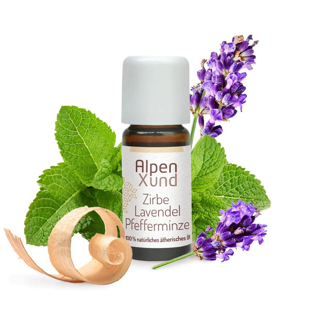 AlpenXund Ätherisches Öl: Zirbe, Lavendel & Pfefferminze