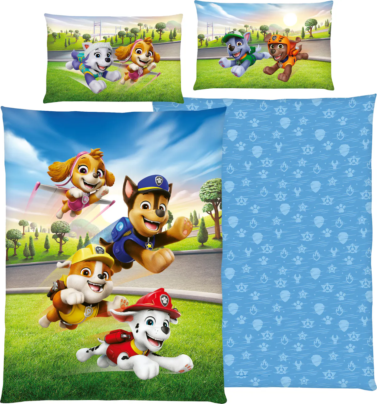Paw Patrol Bettwäsche aus Baumwolle - Praktischer Wendebettbezug