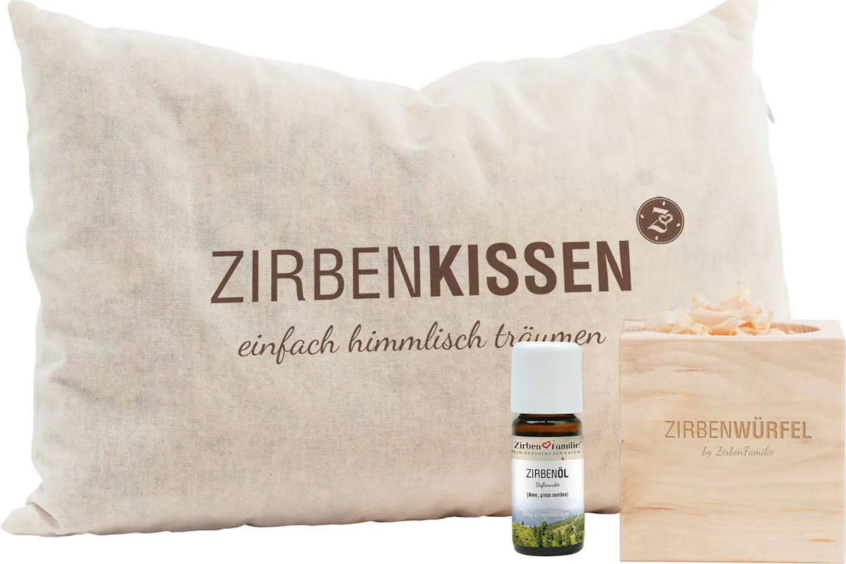 ZirbenKombipack «Gute Nacht Set» von Zirbenfamilie - für Arvenliebhaber und Zirbenfans