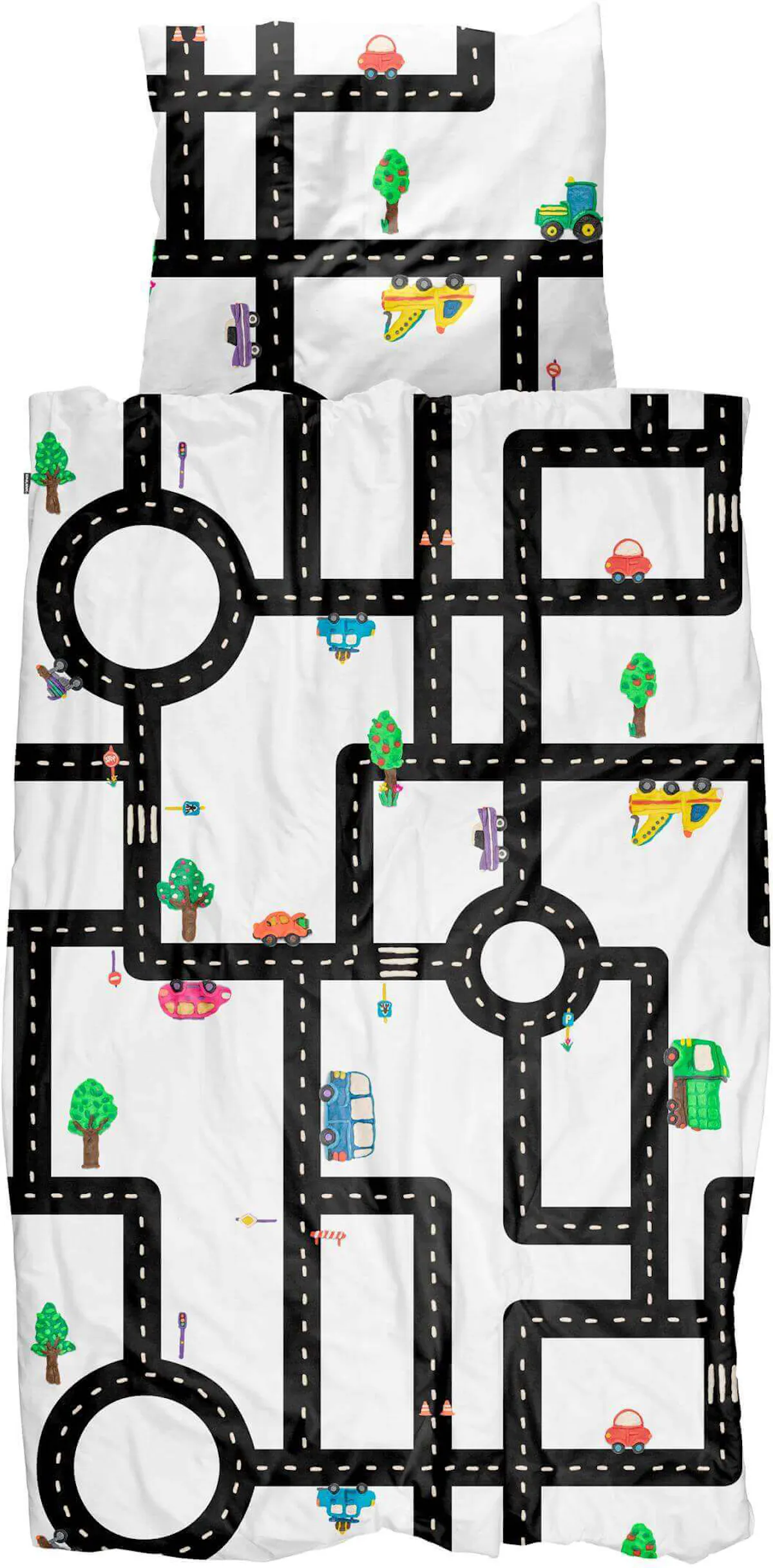 Bettwäsche Clay Traffic von SNURK – Spielender Verkehrsfunk