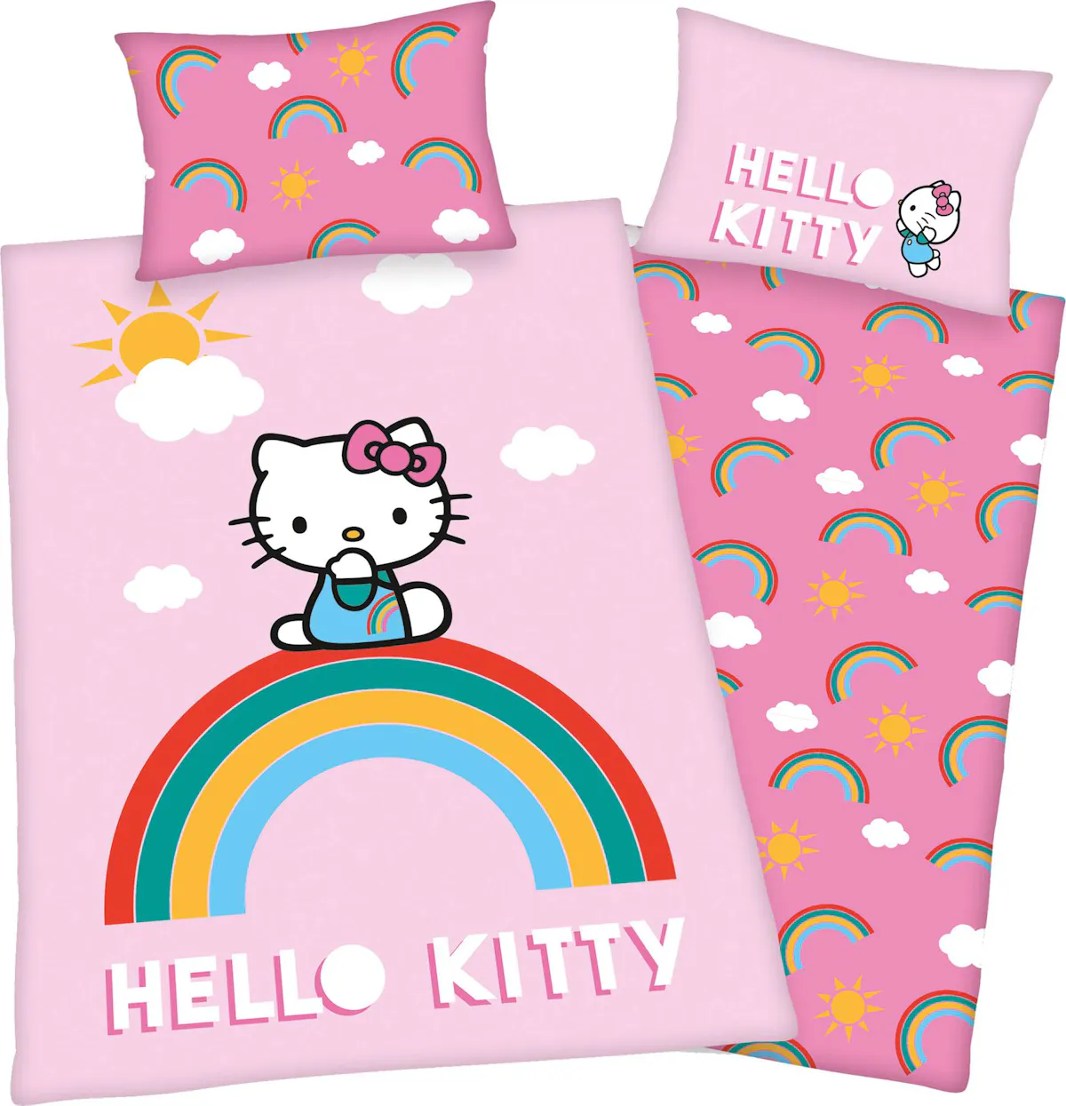 Bettwäsche Hello Kitty «Rainbow» für gute Laune im Kinderzimmer