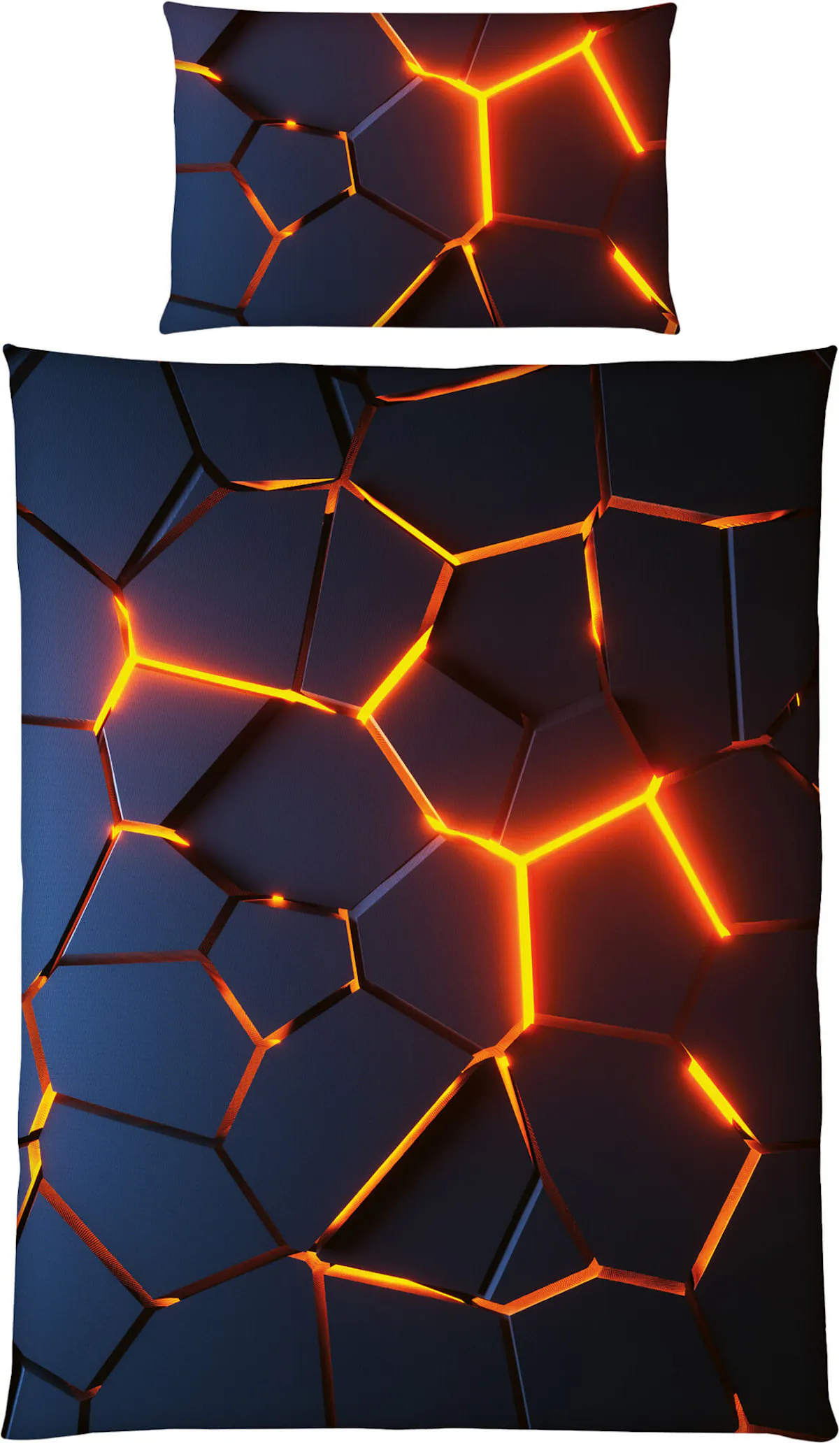 Bettwäsche 3D-Effekt Lava – Strahlen für dein Schlafzimmer!