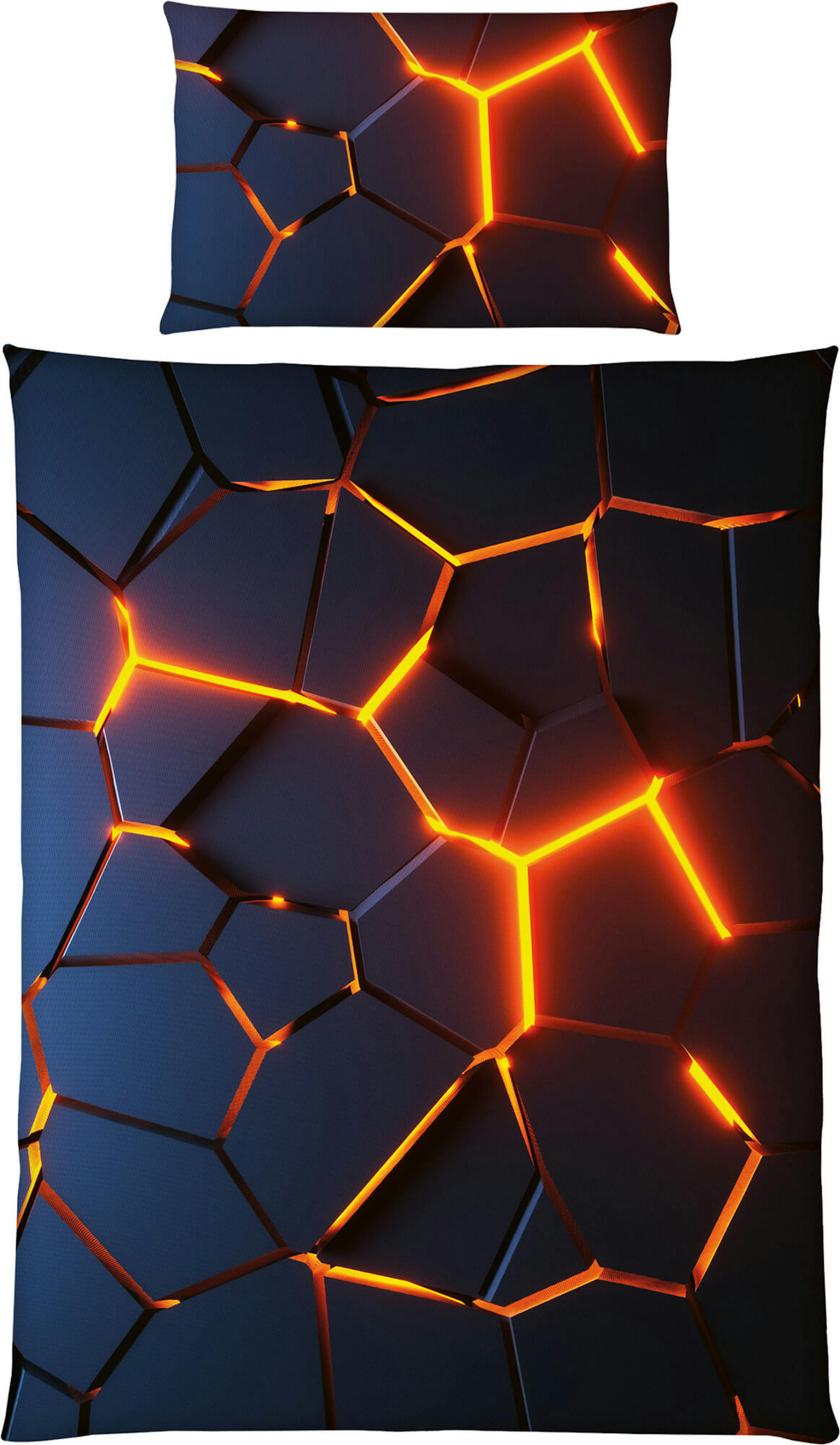 Bettwäsche 3D-Effekt Lava Bettwäsche 3D-Effekt Lava