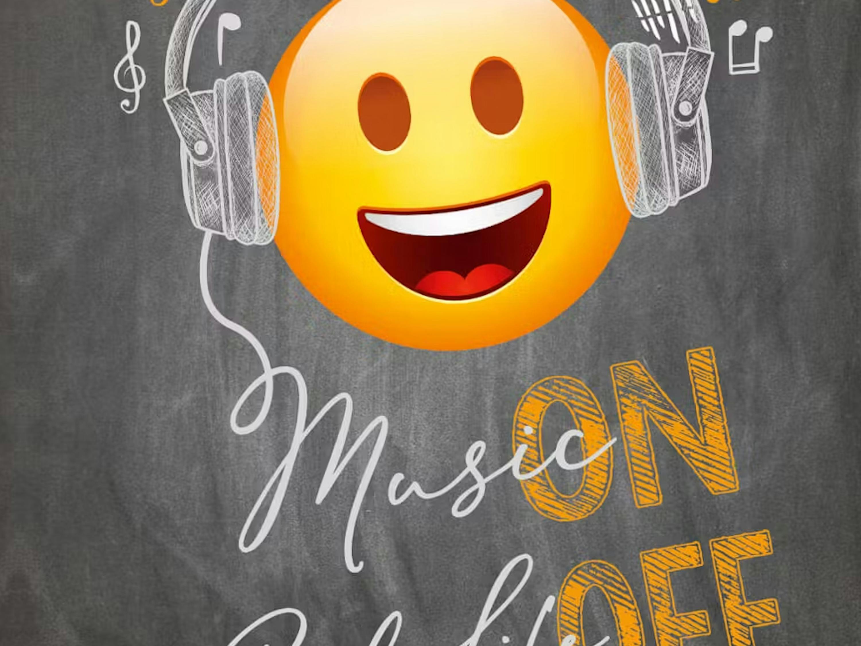 Bettwäsche Emoji «Music On, Real Life Off» Bettwäsche Emoji «Music On, Real Life Off»