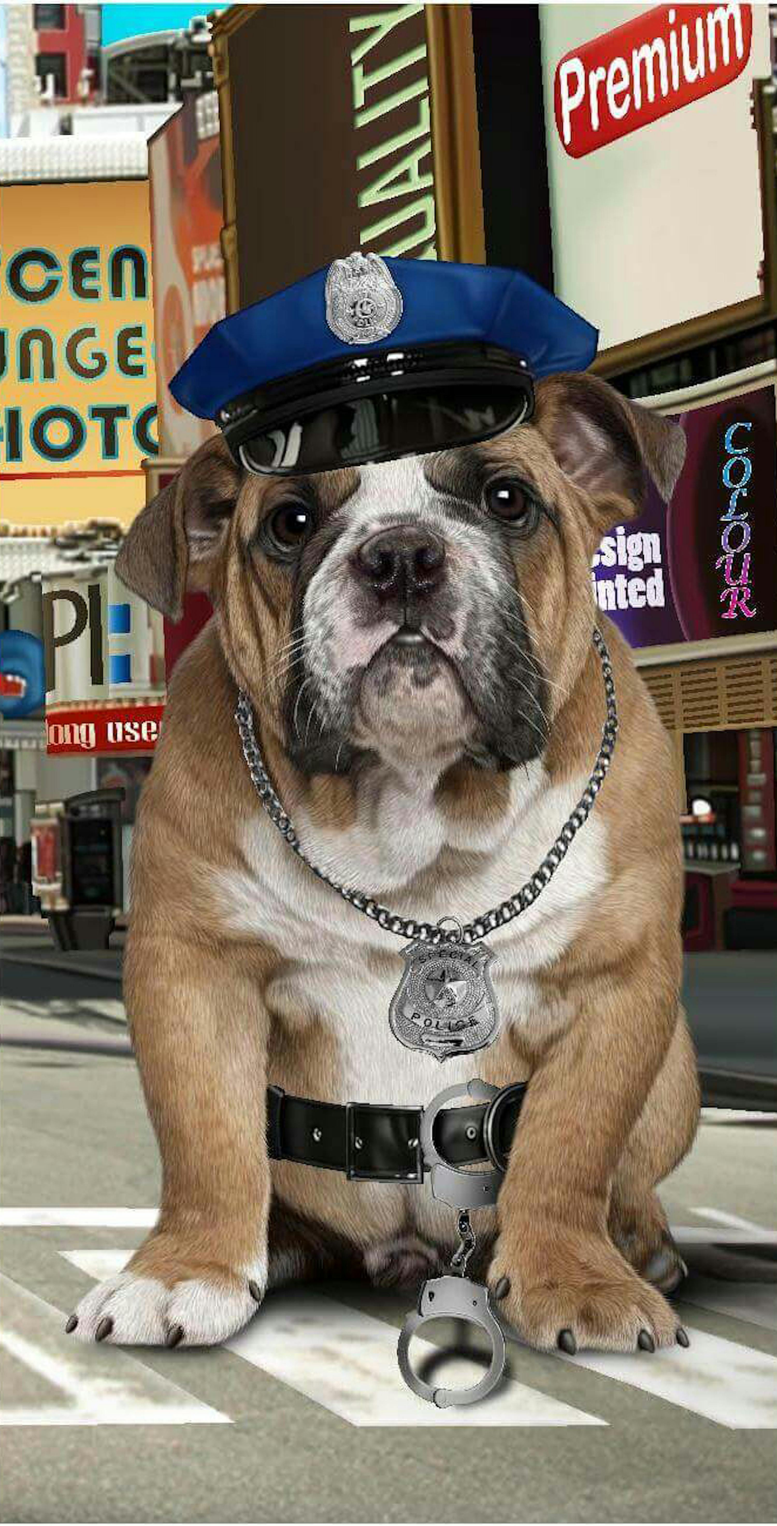 Strandtuch Polizeihund