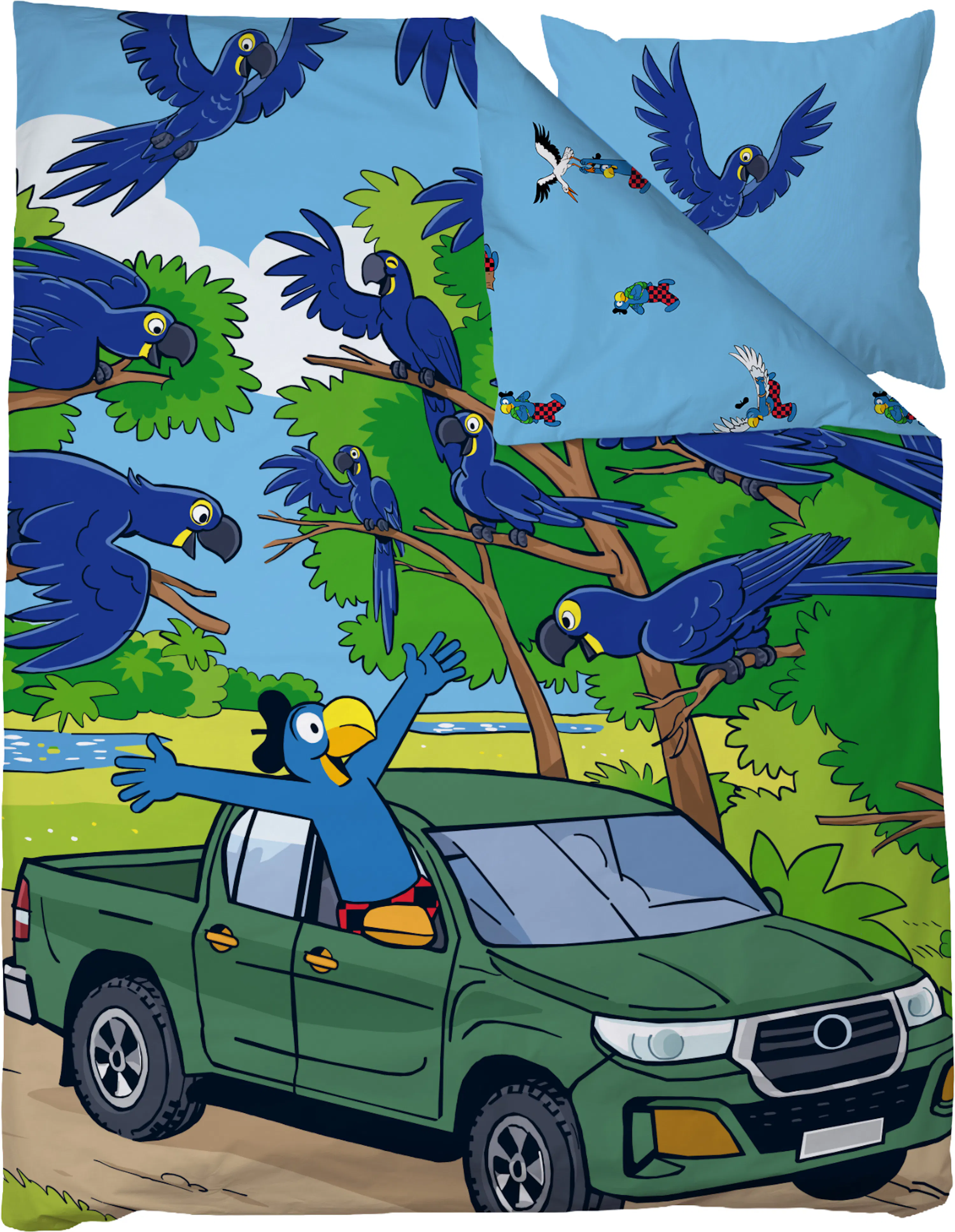 Bettwäsche Globi «Papageien»