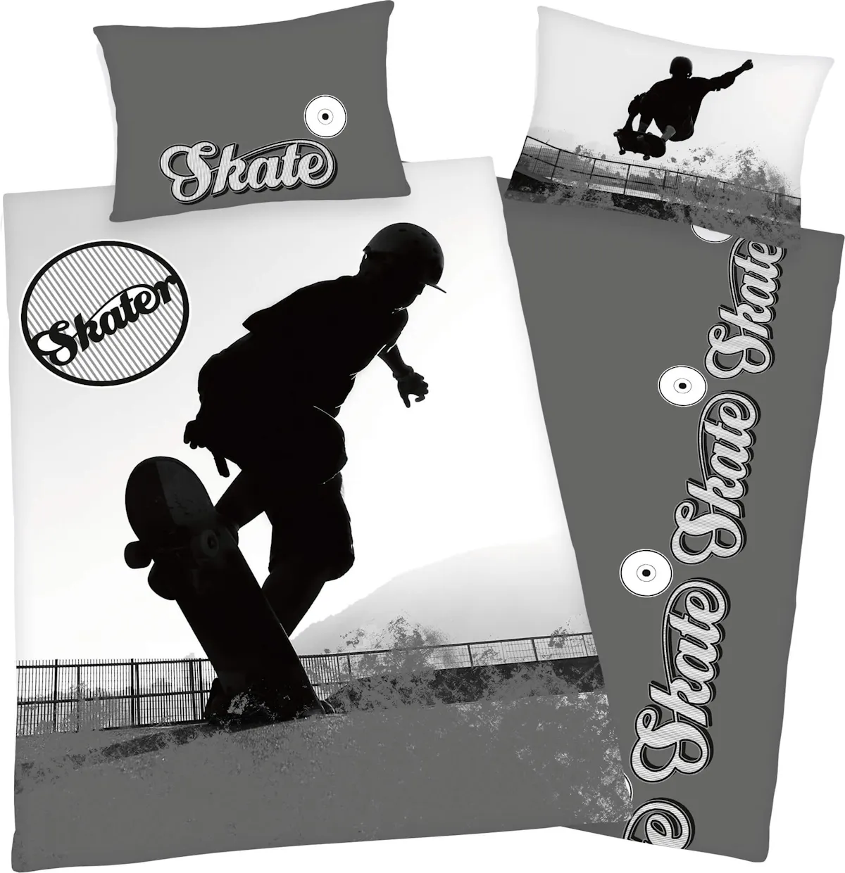 Bettwäsche Skateboard - Urbanes Design für Skater-Fans | 100% Baumwolle