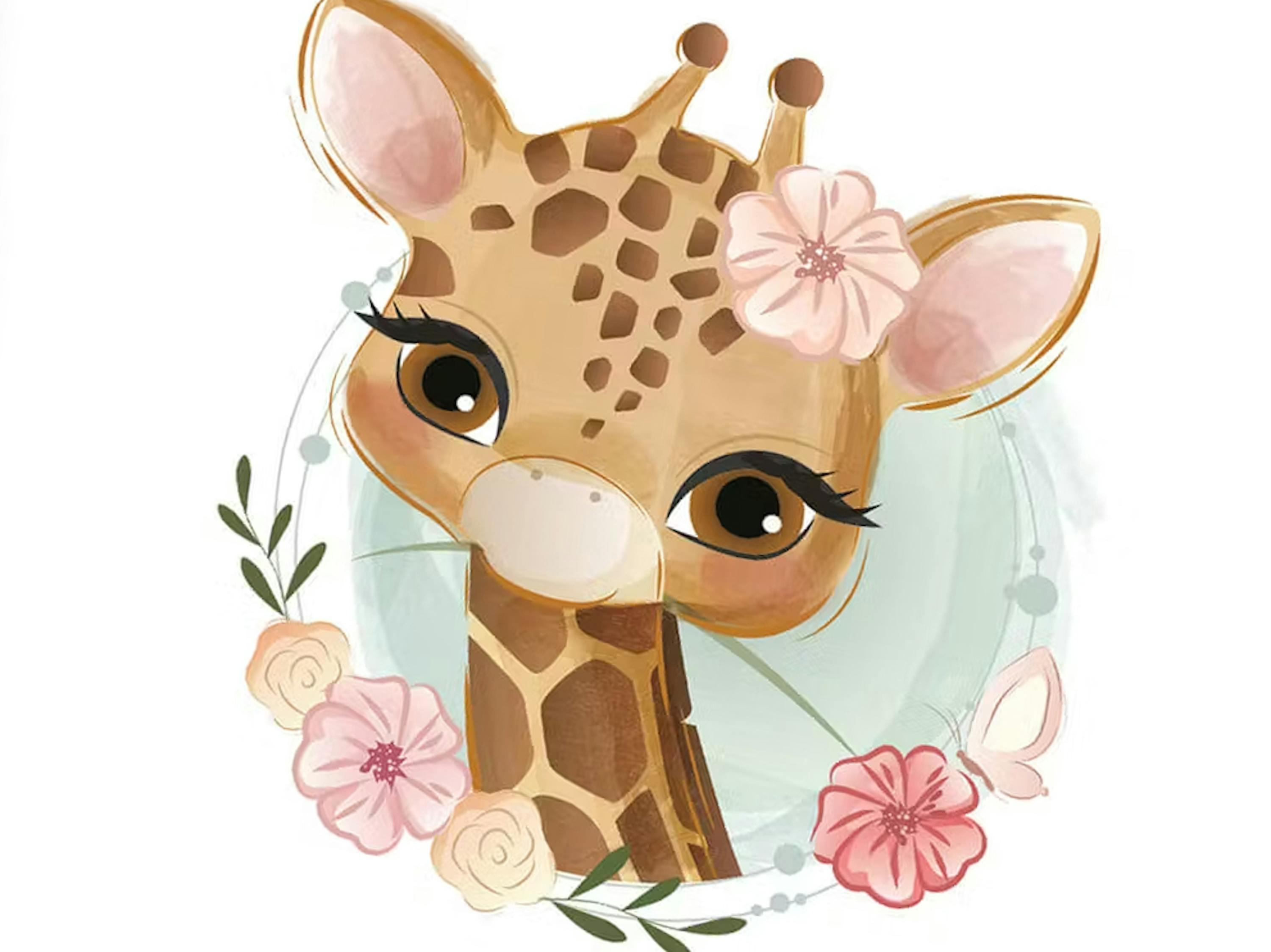Baby-Bettwäsche Giraffe
