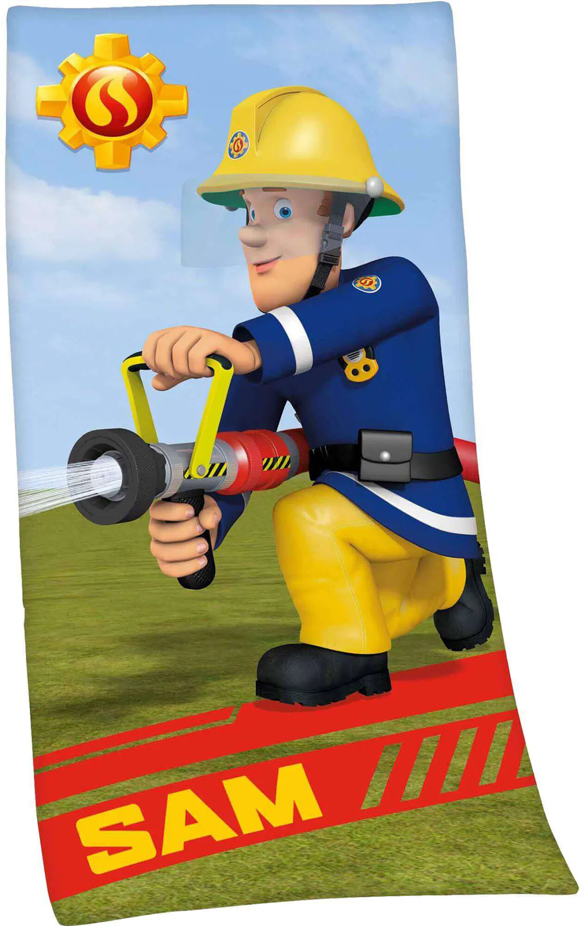 Strandtuch Sam der Feuerwehrmann für coole Abenteuer!
