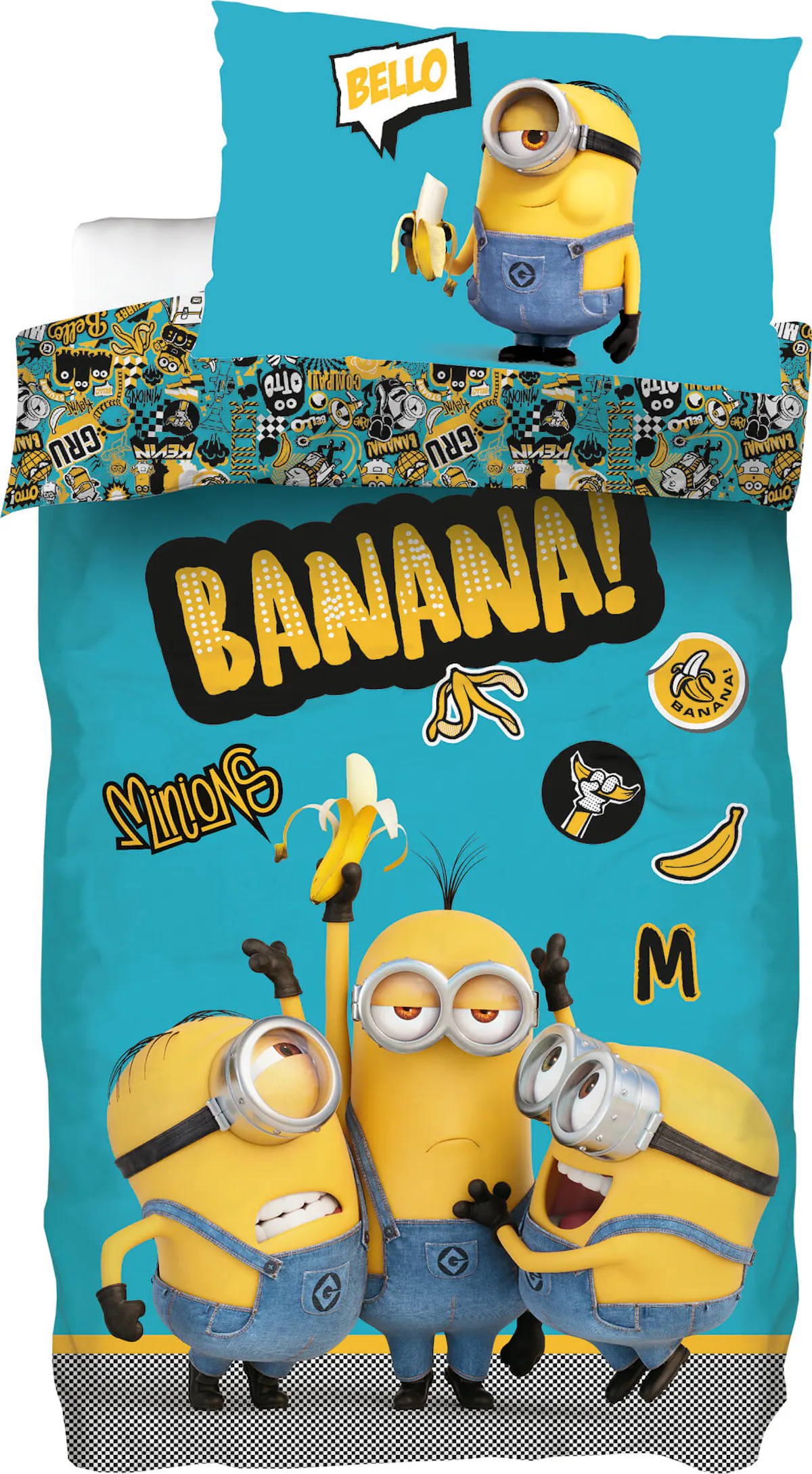 Bettwäsche Minions «Banana» für fröhliche Nächte!