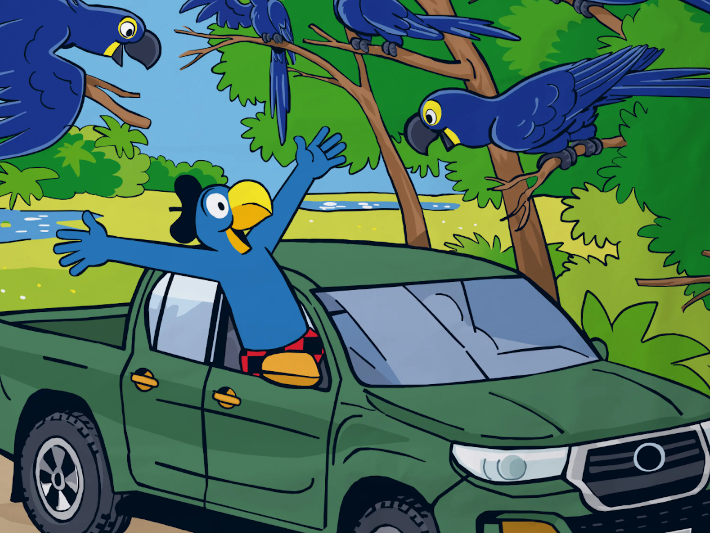 Bettwäsche Globi «Papageien»