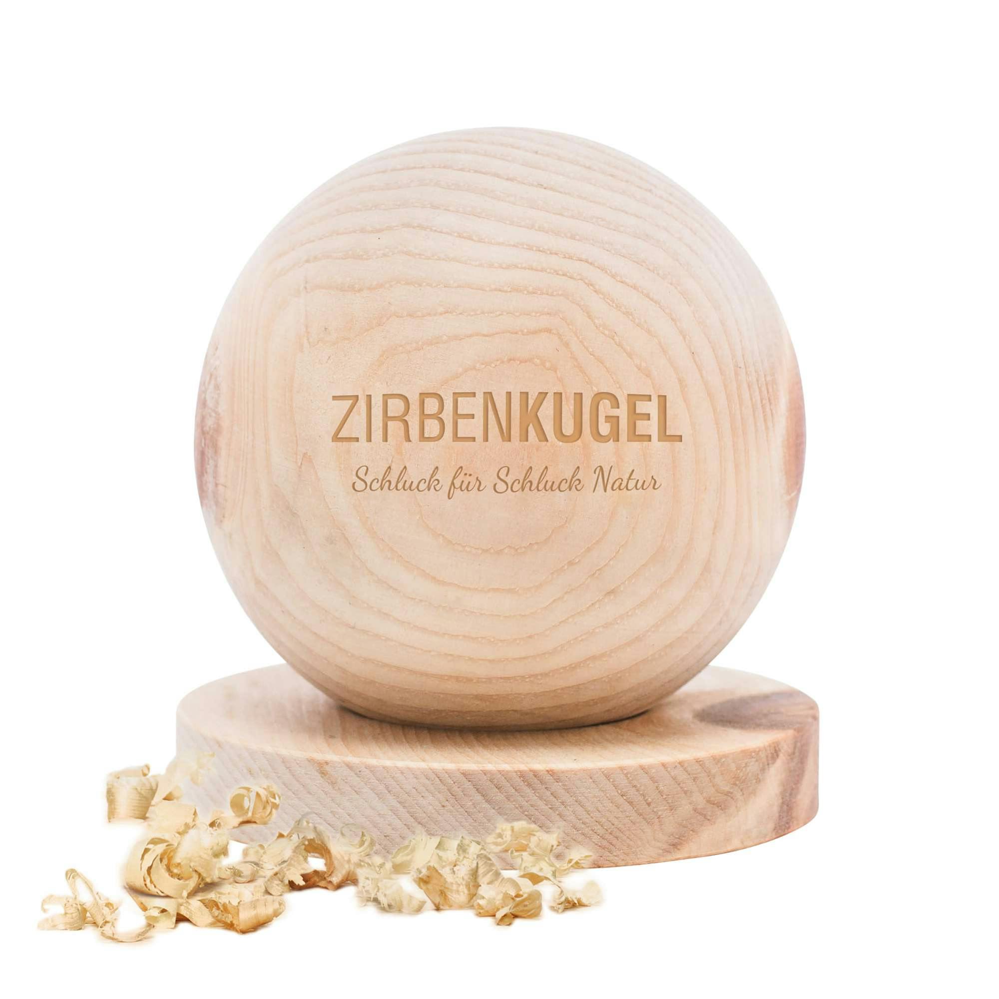 Zirbenkugel Ablageteller Zirbenkugel Ablageteller